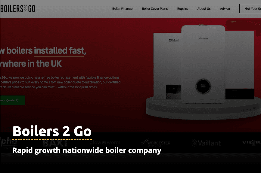 Boilers 2 Go website, an Essheo client
